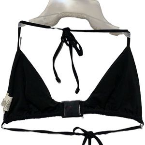 Michael Kors Black Triangle Bikini Top Size 12